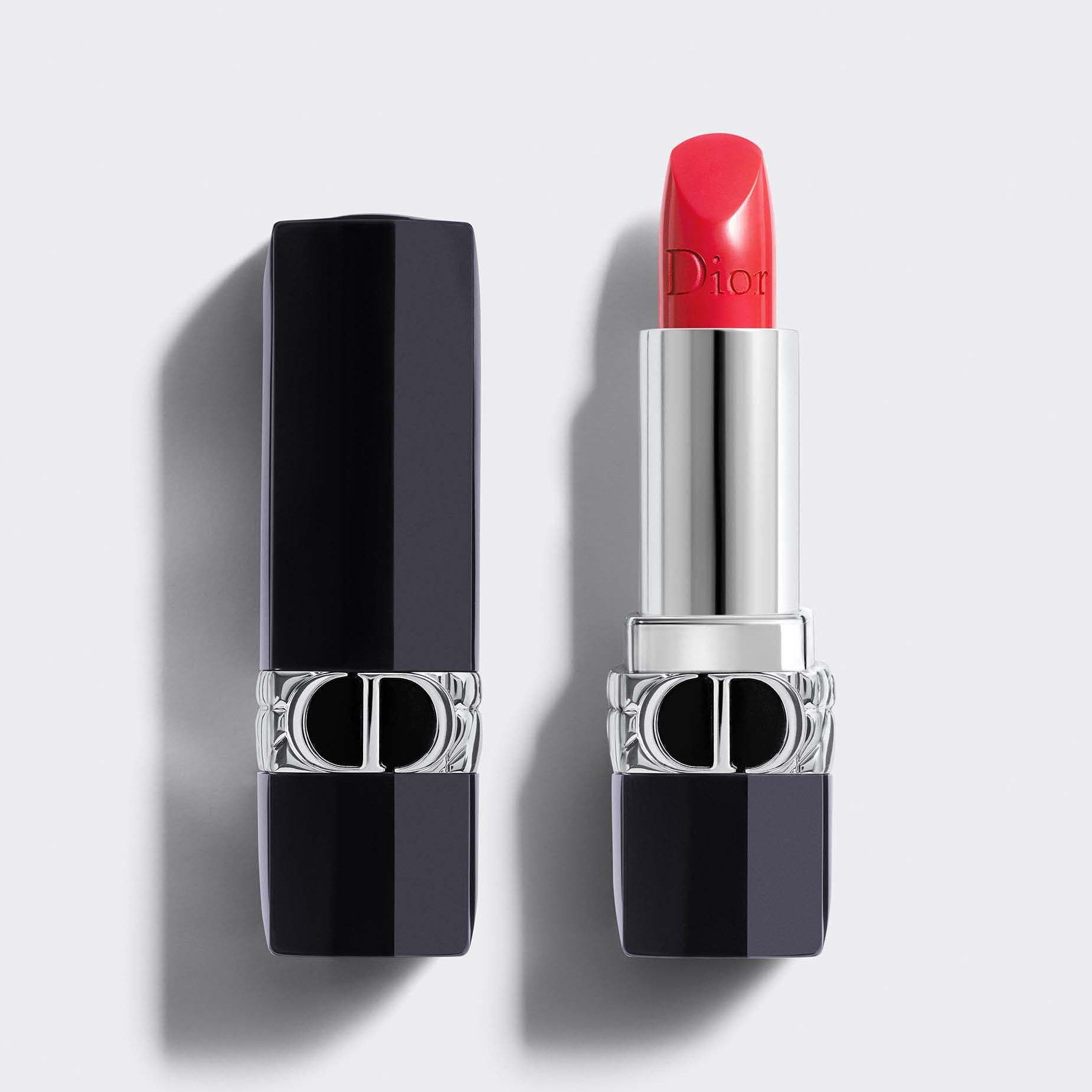 ROUGE DIOR ~ Refillable lipstick with 4 couture finishes: satin, matte, metallic & new velvet