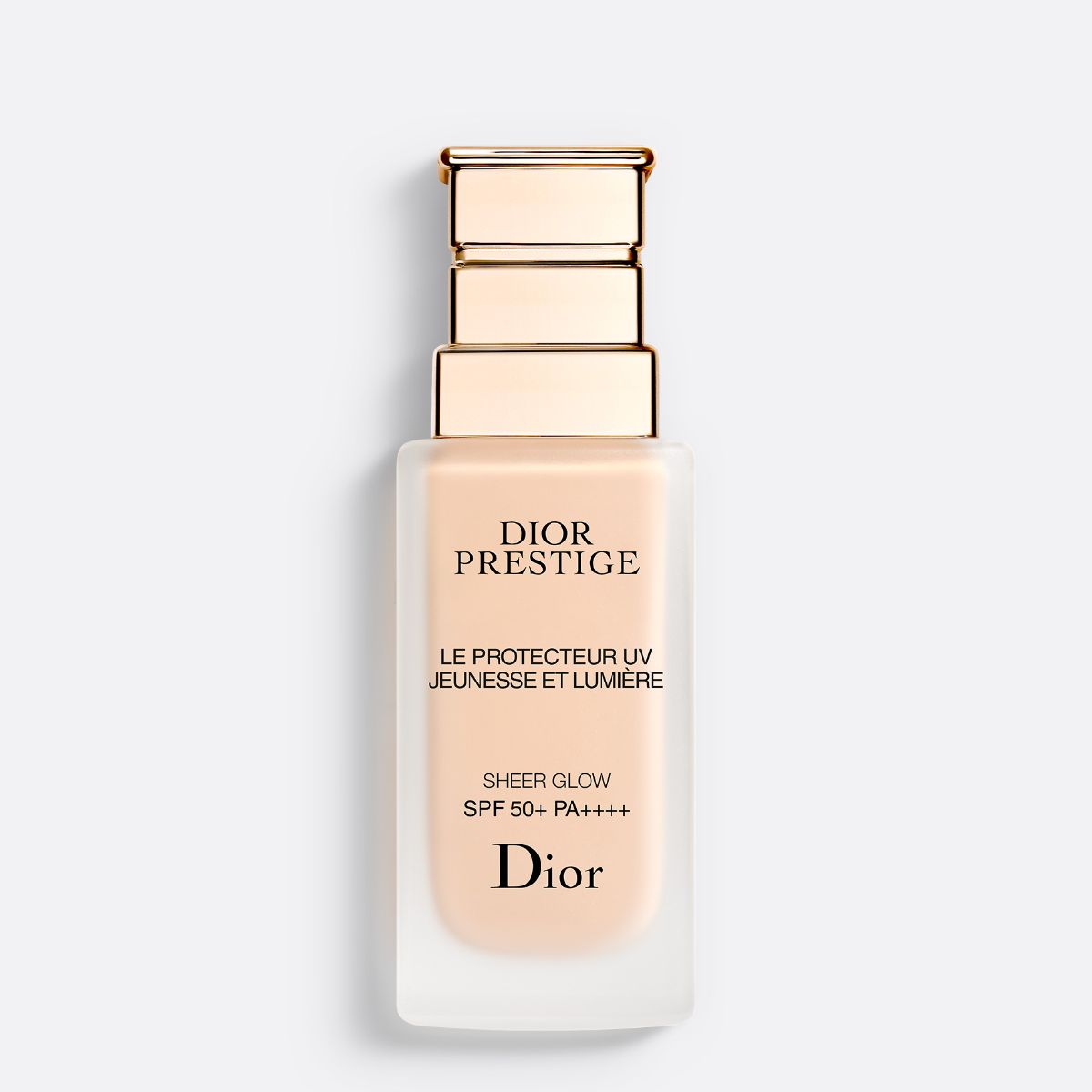 DIOR PRESTIGE LE PROTECTEUR UV JEUNESSE ET LUMIÈRE SHEER GLOW SPF 50+ PA++++  ~  Exceptional Skin-Protecting and Correcting Fluid - Face and Neck